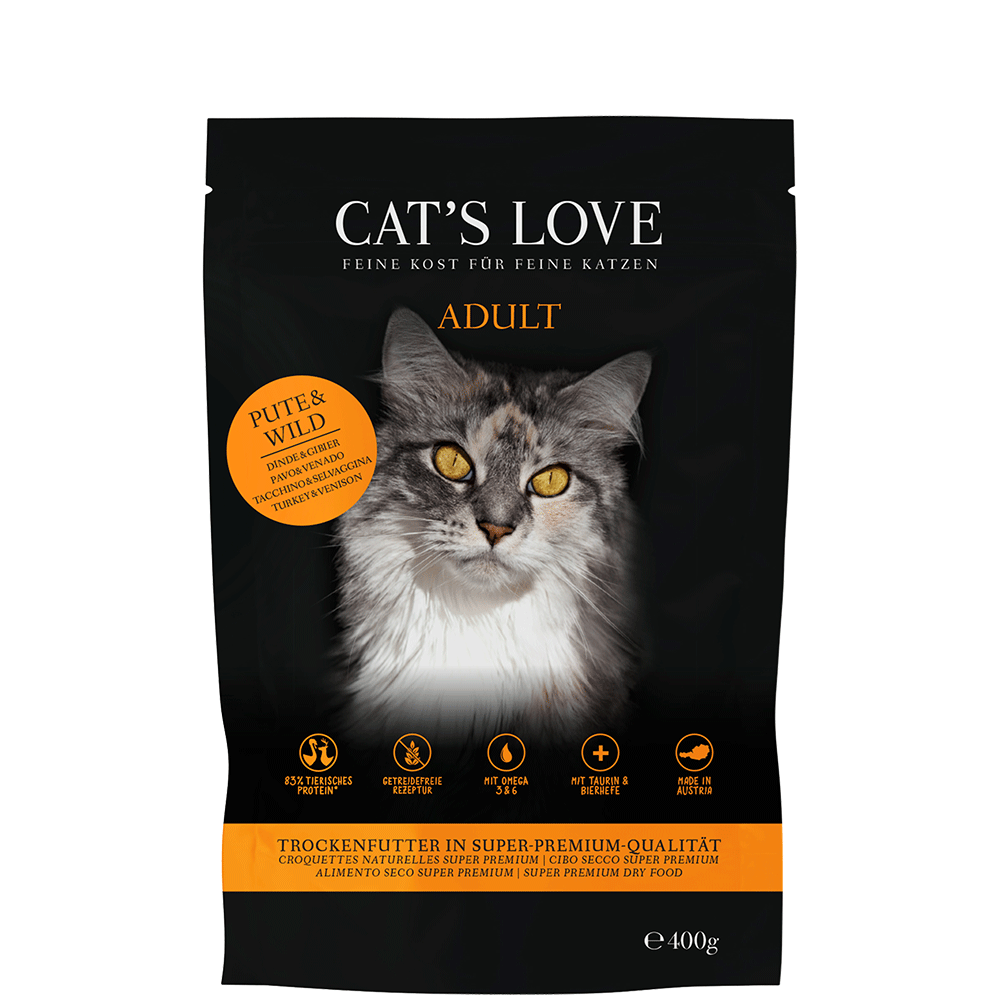 Bild: CAT'S LOVE Adult Trockenfutter Pute und Wild