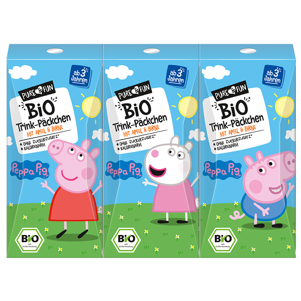 Bild: hejo! Peppa Trinkpäckchen 3er Pack