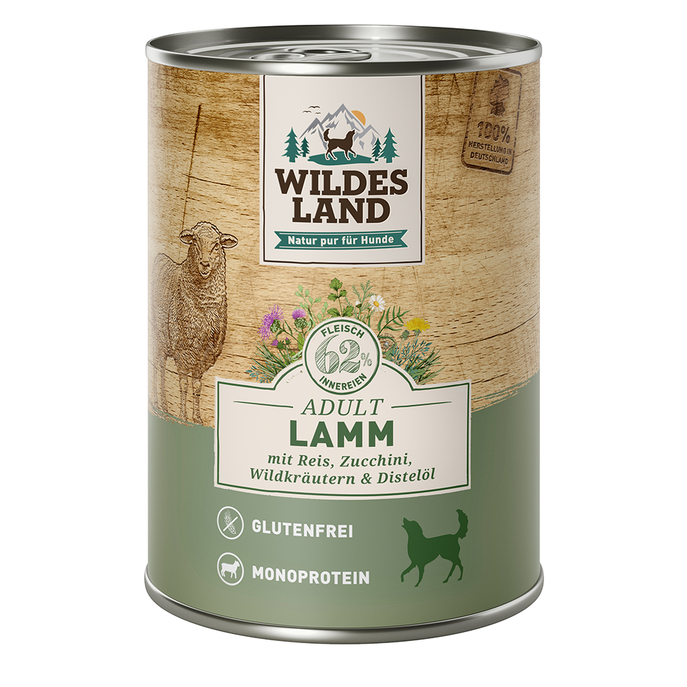 Bild: Wildes Land Lamm mit Reis, Zucchini und Wildkräutern