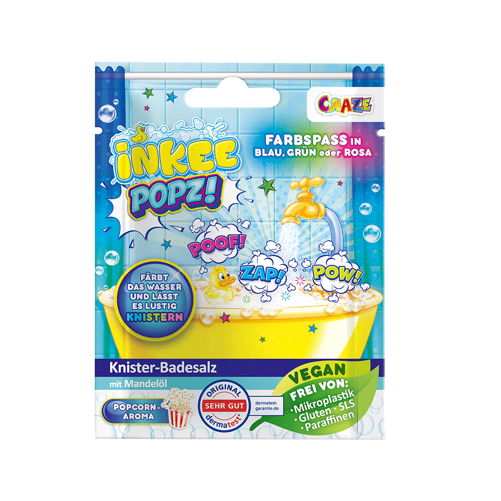 Bild: Craze Inkee Popz Knister Badesalz mit Popcornduft 