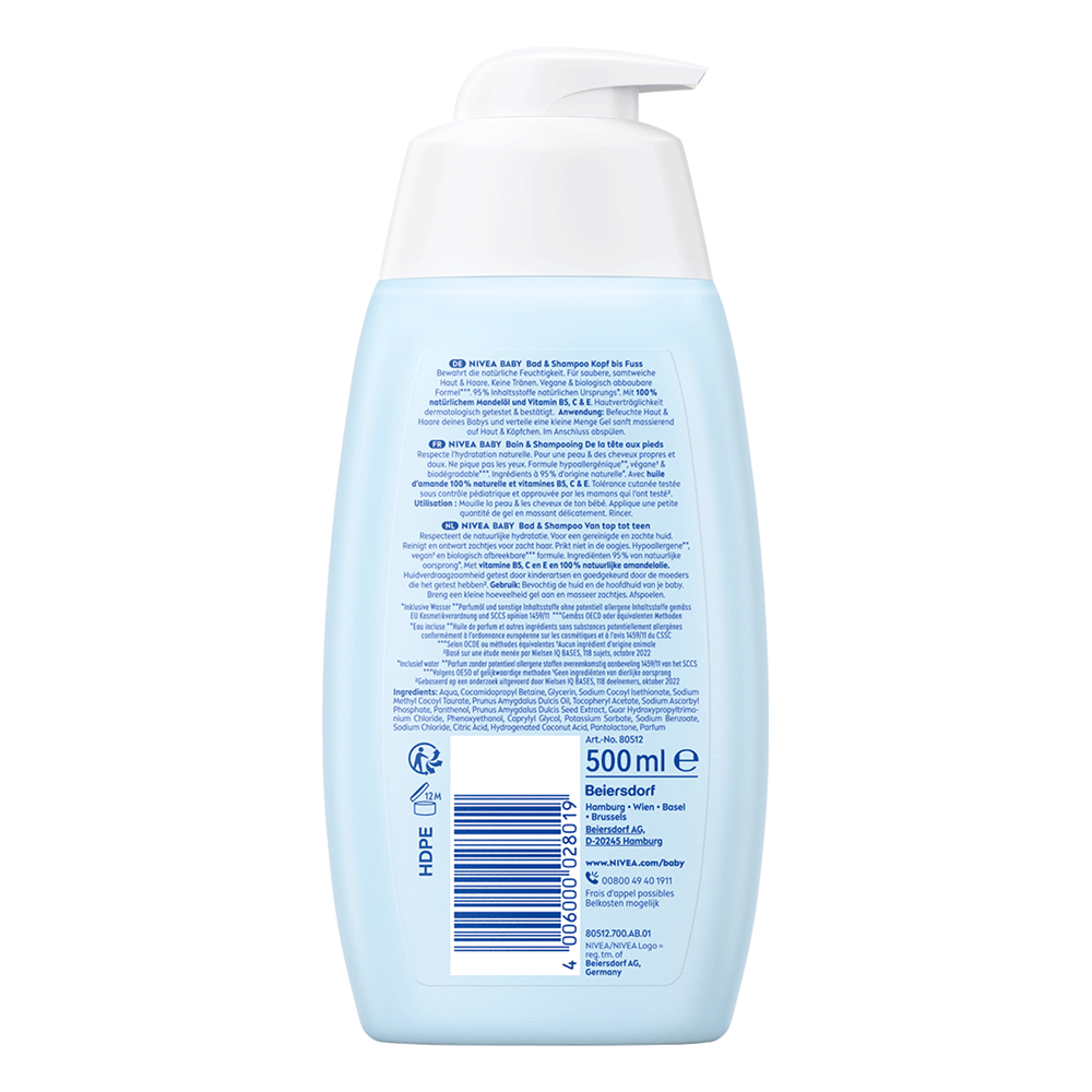 Bild: NIVEA Baby Bad und Shampoo Kopf bis Fuß
