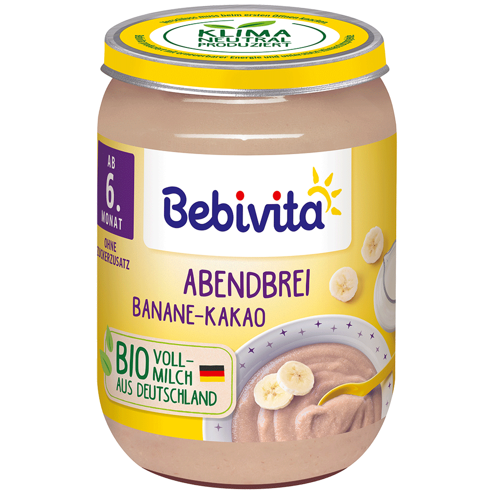 Bild: Bebivita Abendbrei Banane Kakao