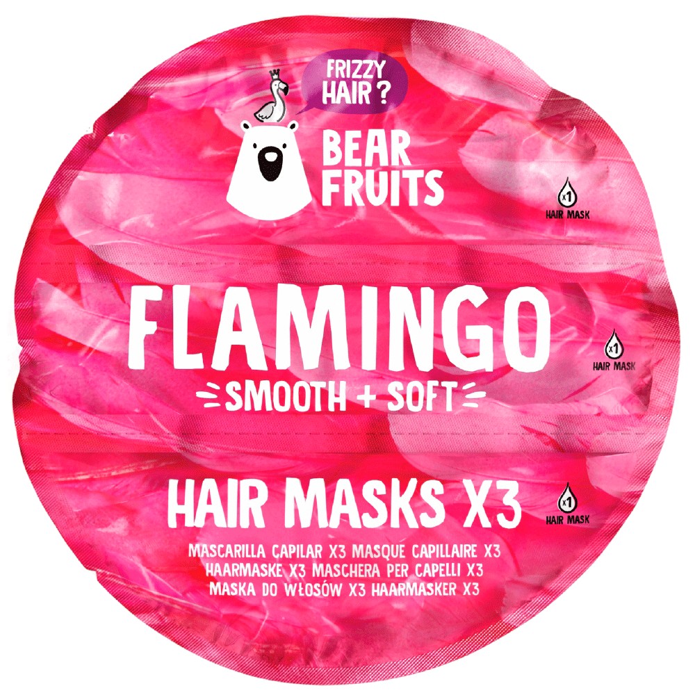 Bild: Bear Fruits Flamingo Glatt + Weich Haarmaske
