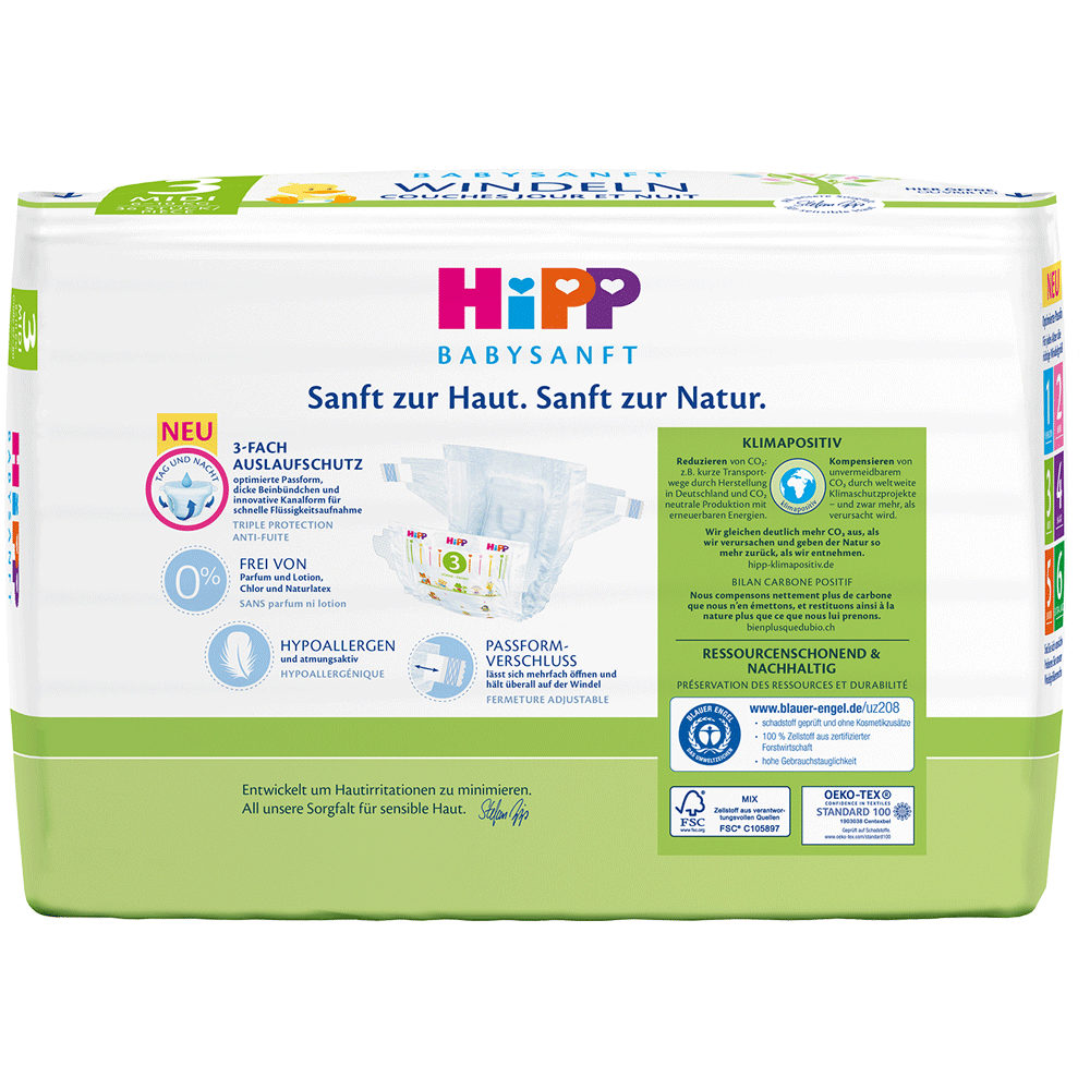 Bild: HiPP Windeln Gr. 3, 6kg - 10kg Doppelpack