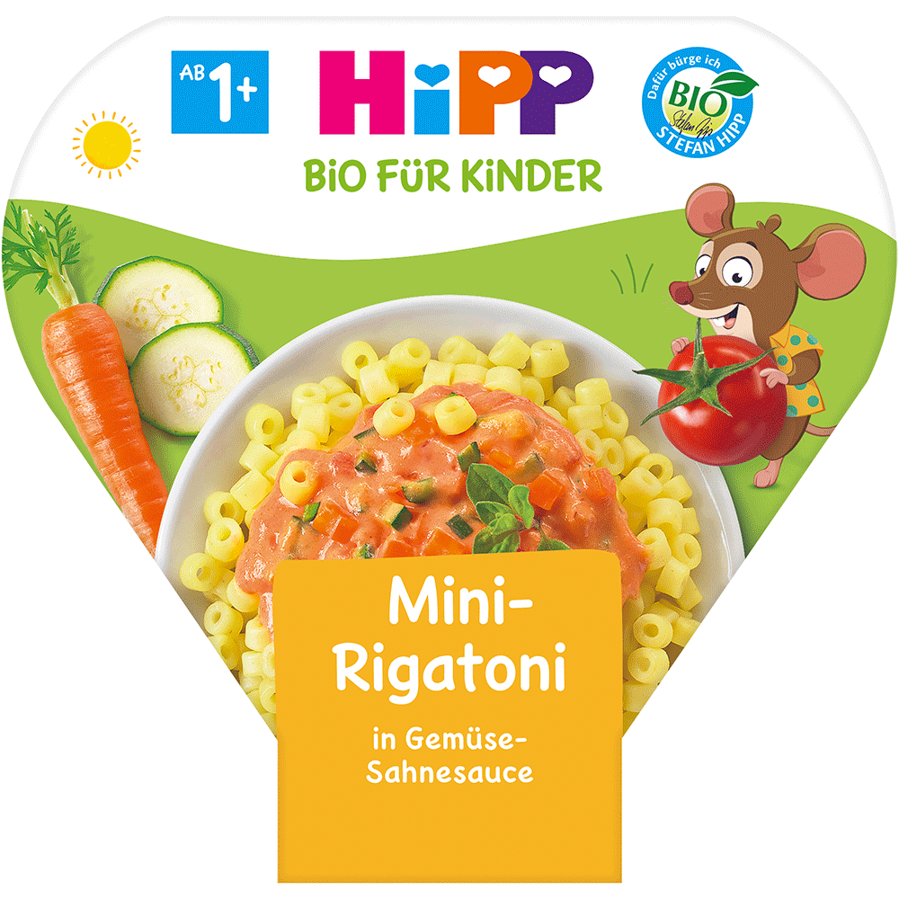 Bild: HiPP Mini Rigatoni in Gemüse Sahnesauce