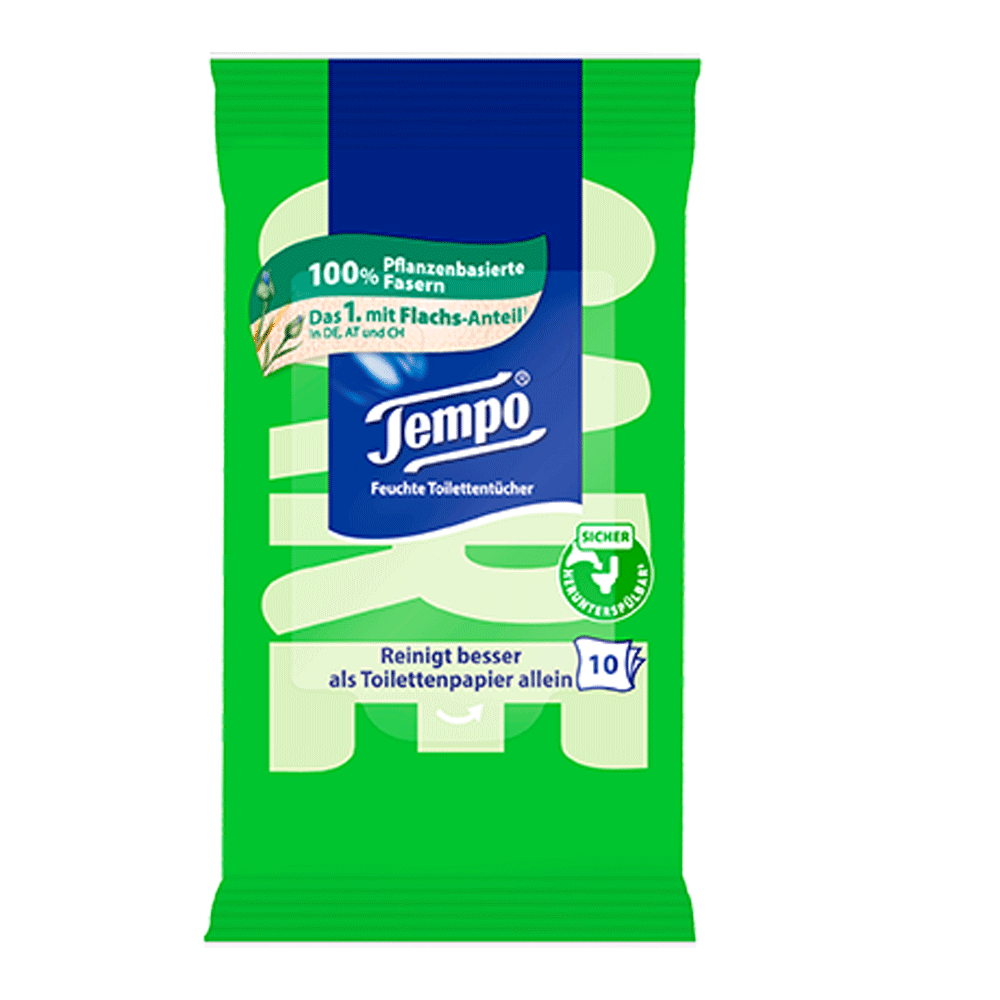 Bild: Tempo Feuchtes Toilettenpapier Travelpack sanft & pflegend