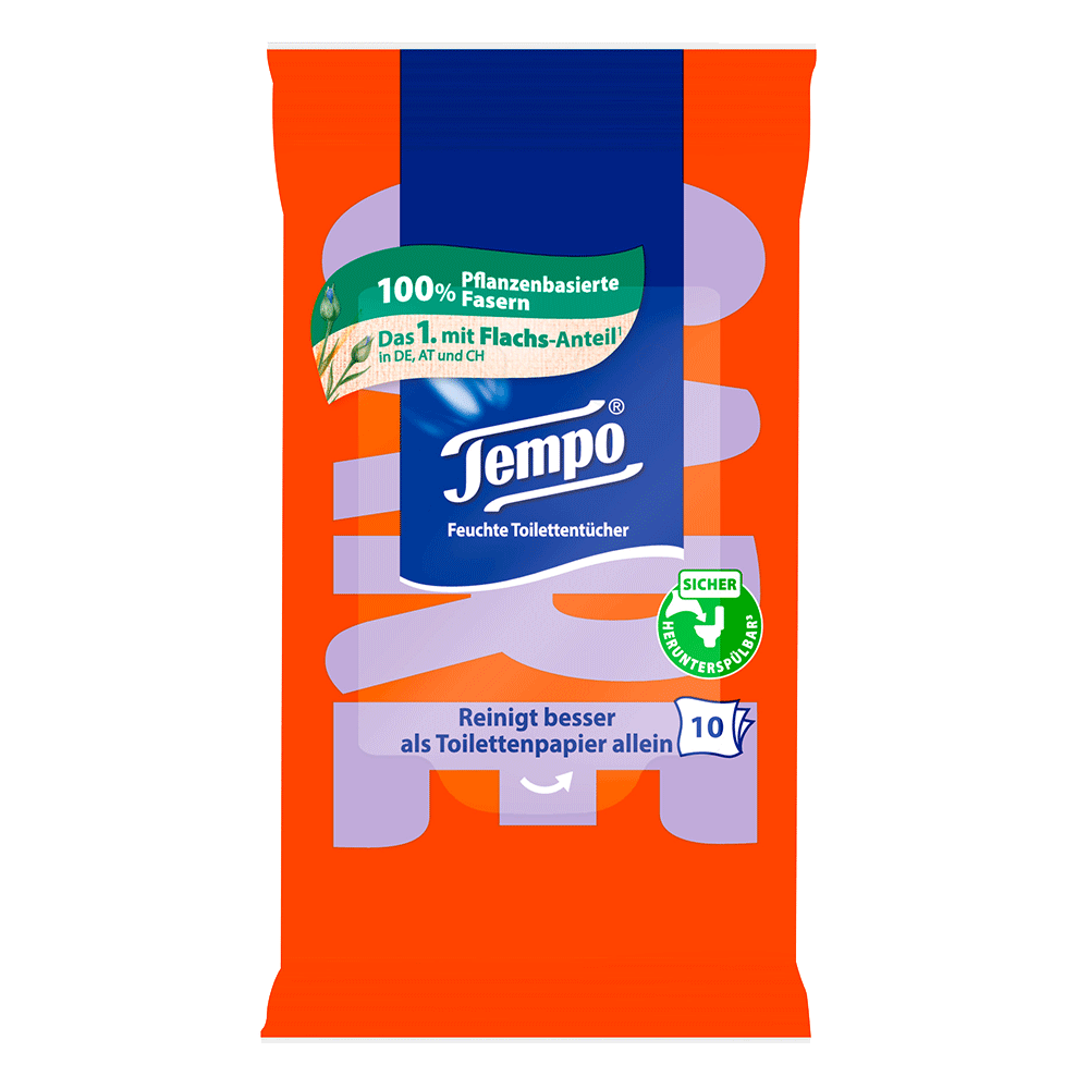 Bild: Tempo Feuchtes Toilettenpapier Travelpack sanft & pflegend