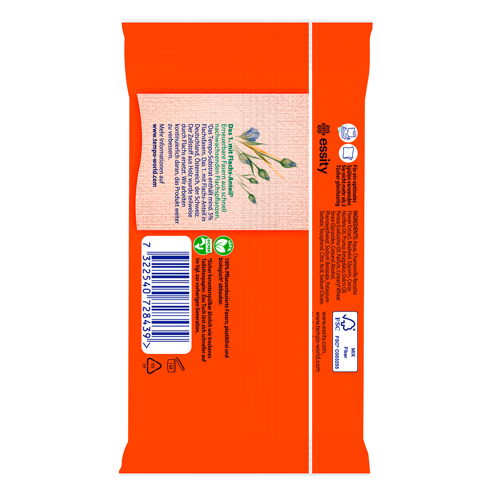 Bild: Tempo Feuchtes Toilettenpapier Travelpack sanft & pflegend