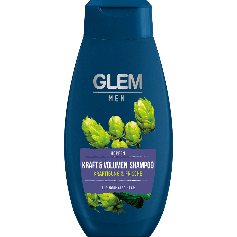 Bild: GlemVital Men Shampoo Kraft und Volumen Hopfen