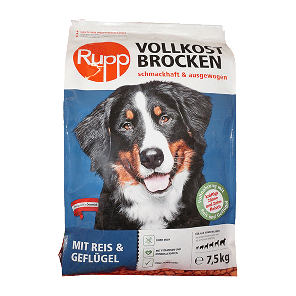 Bild: Rupp Vollkost Brocken mit Reis und Geflügel 7.5kg