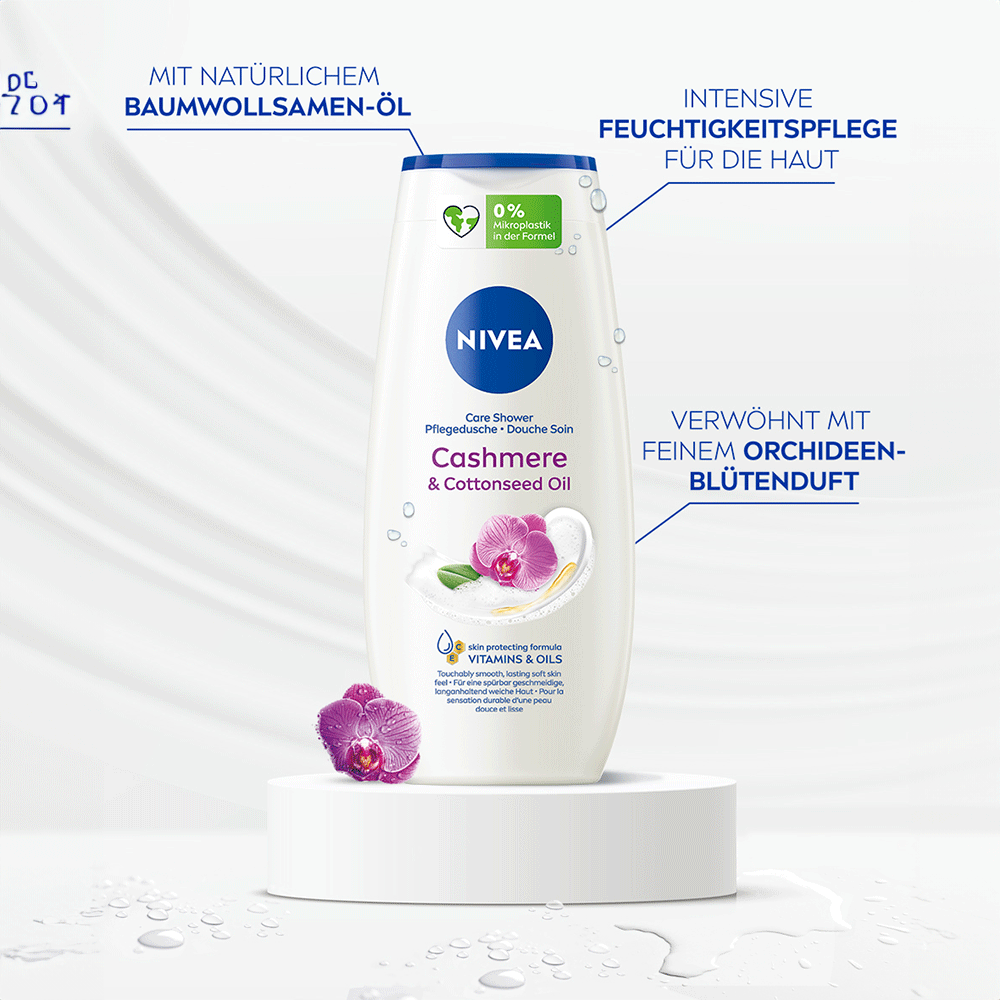 Bild: NIVEA Pflegedusche Cashmere und Baumwollsamenöl