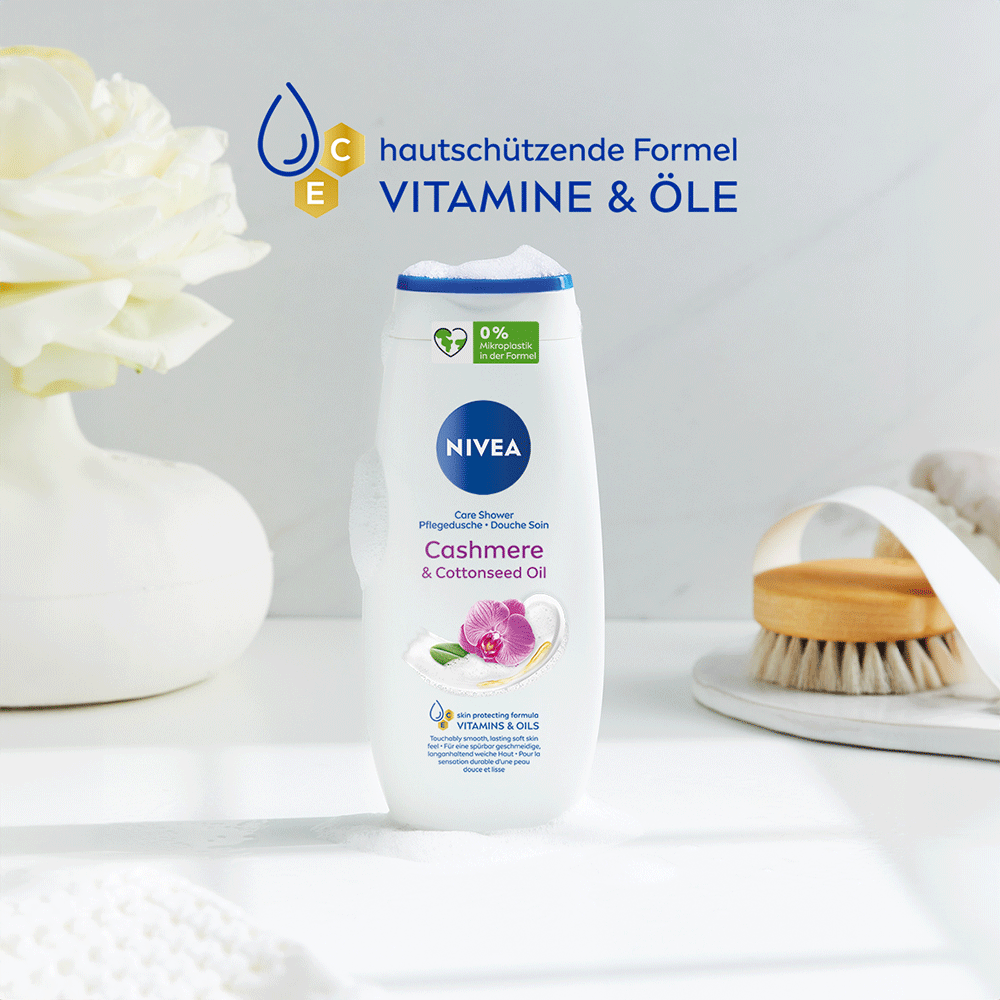 Bild: NIVEA Pflegedusche Cashmere und Baumwollsamenöl