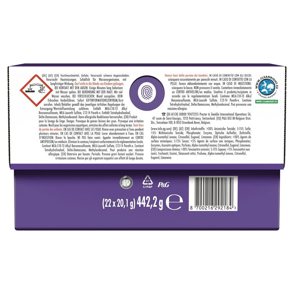 Bild: Lenor Waschmittel PODS Color Amethyst Blütentraum