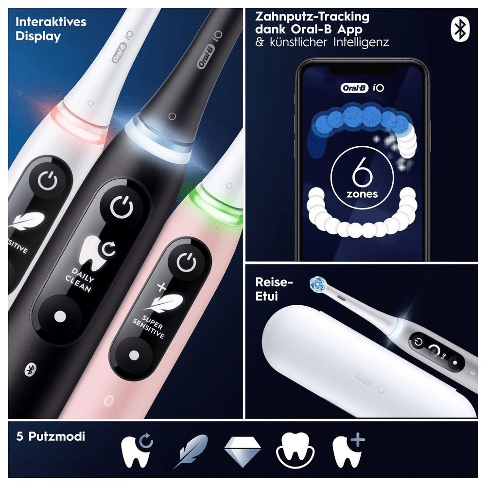 Bild: Oral-B iO 6 Elektrische Zahnbürste, Grey Opal 