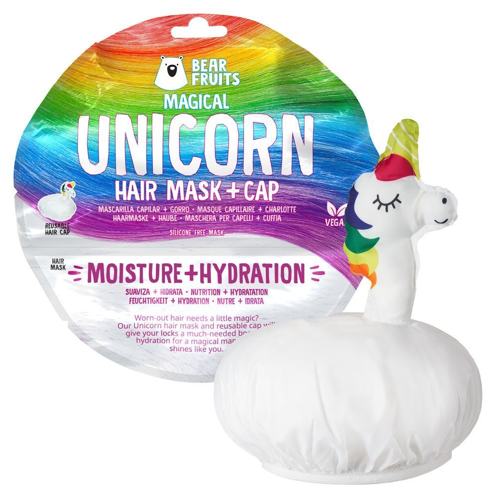 Bild: Bear Fruits Magische Feuchtigkeits-Haarmaske + Unicorn-Haube