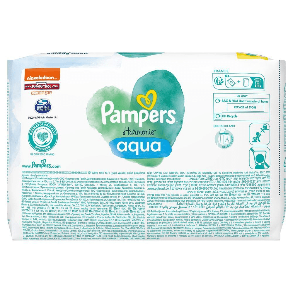Bild: Pampers Harmonie Aqua Baby-Feuchttücher 3x48