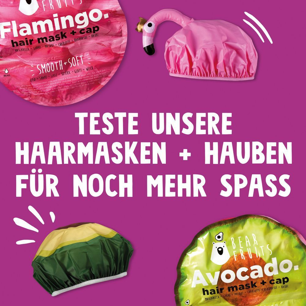 Bild: Bear Fruits Flamingo Glatt + Weich Haarmaske