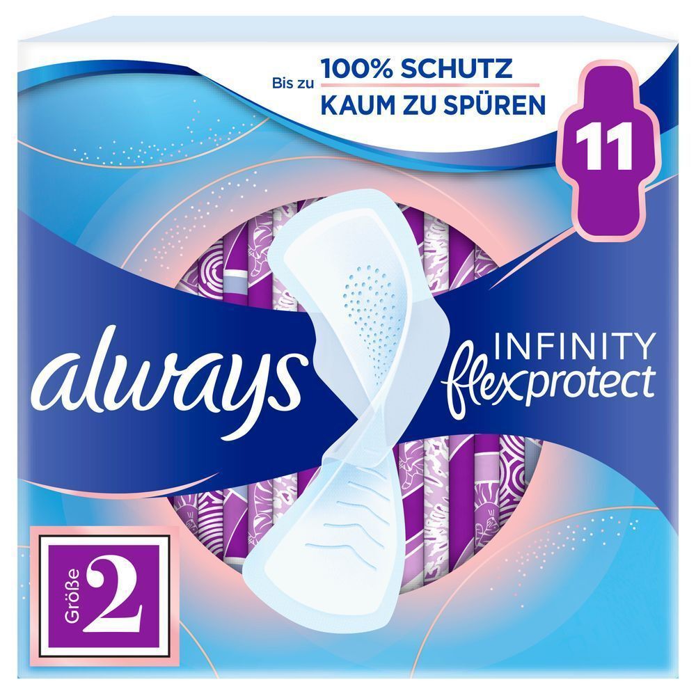 Bild: always Ultra Binde Infinity FlexProtect Long mit Flügeln