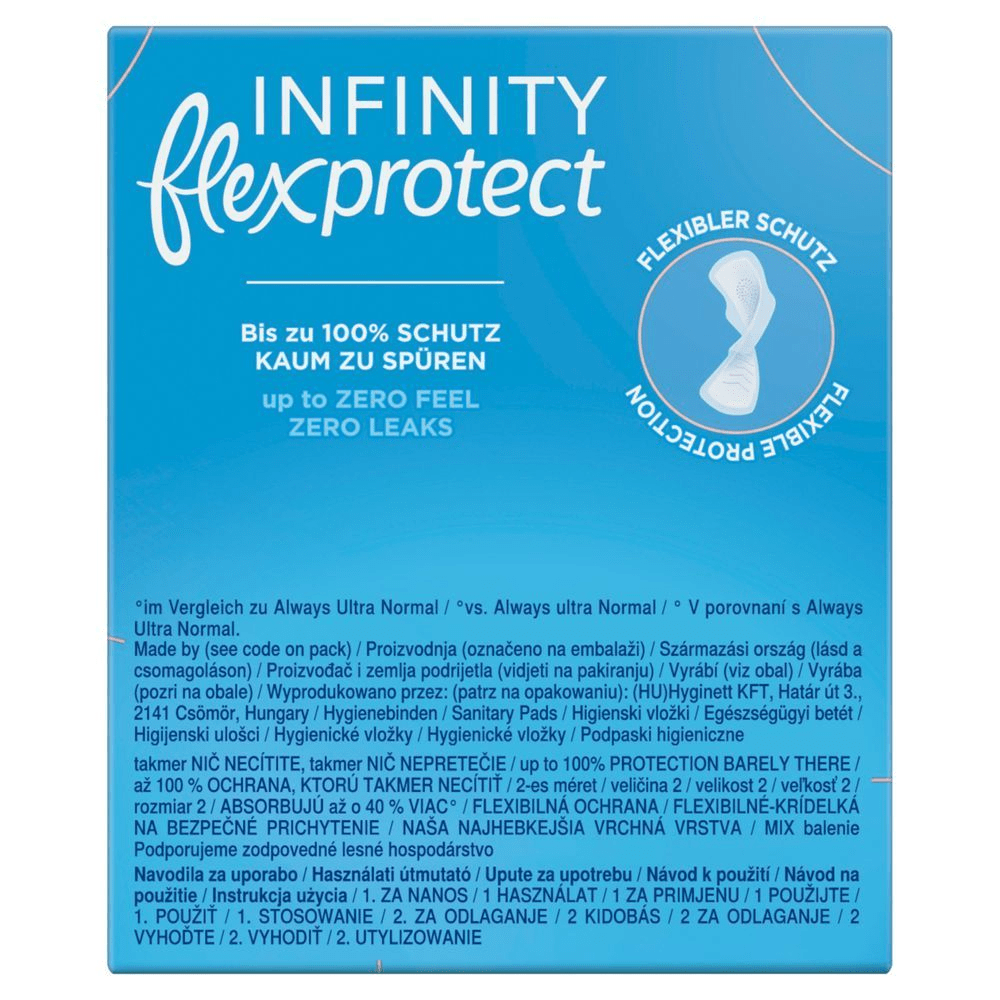 Bild: always Ultra Binde Infinity FlexProtect Long mit Flügeln