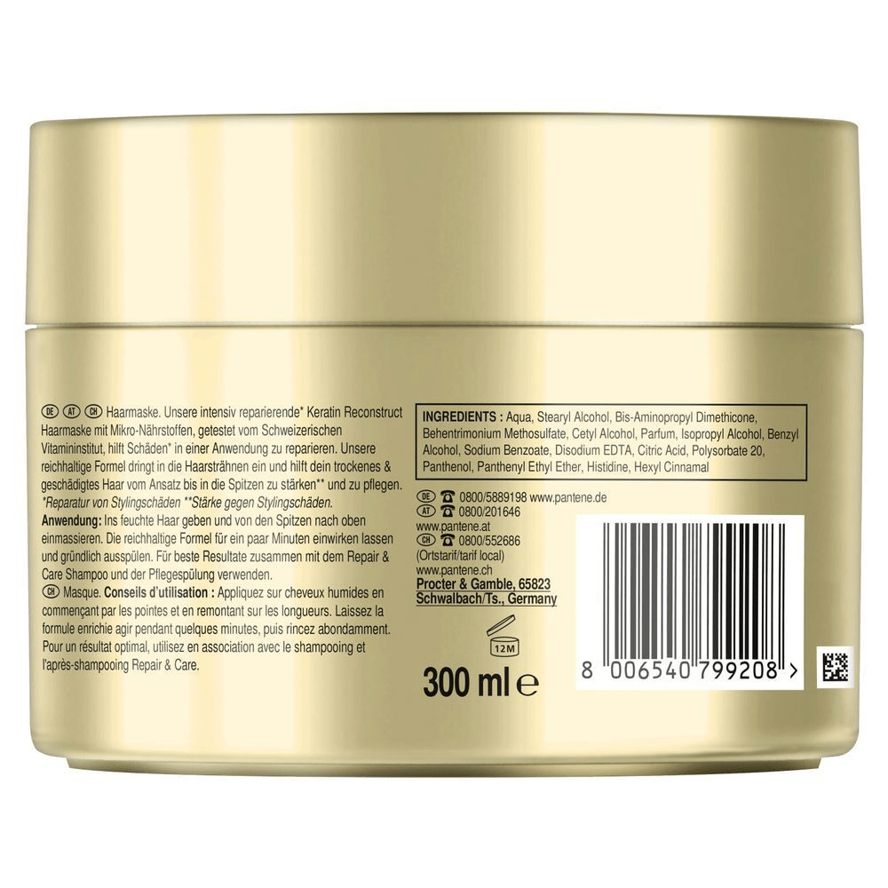 Bild: PANTENE PRO-V Pro-V x Moschino Repair & Care Keratin Reconstruct Haarmaske