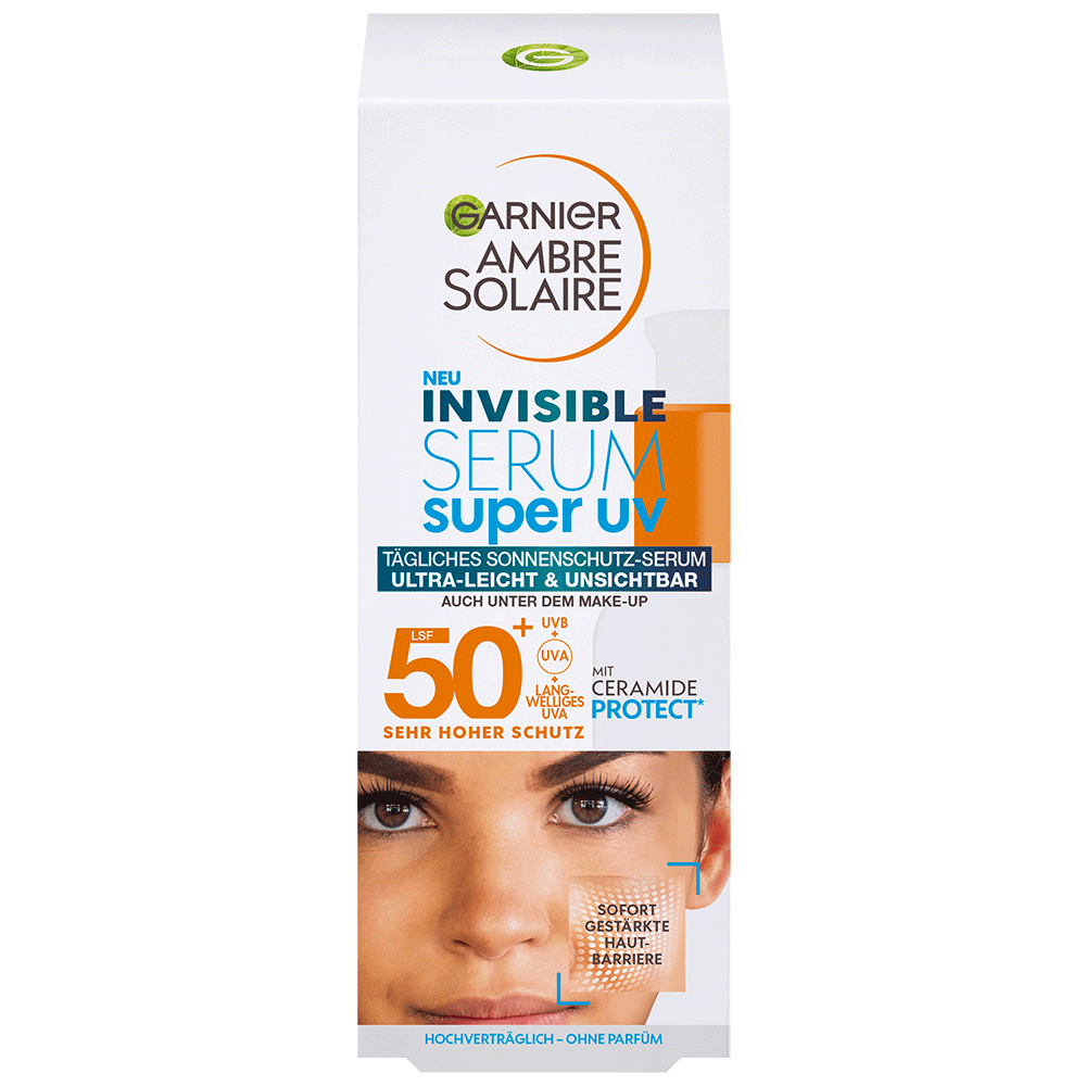 Bild: GARNIER AMBRE SOLAIRE Invisible Serum Super UV Sonnenschutz-Serum LSF 50+