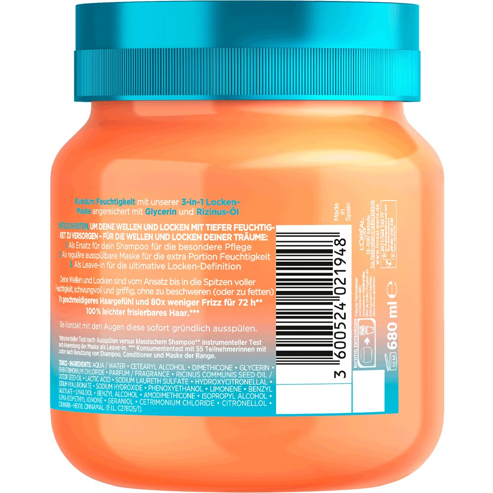 Bild: L'ORÉAL PARIS ELVITAL Elvital Dream Length Curls 3-in-1 Feuchtigkeitsmaske