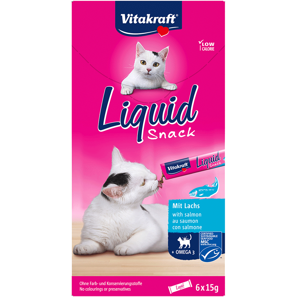 Bild: Vitakraft Liquid Snack mit Lachs