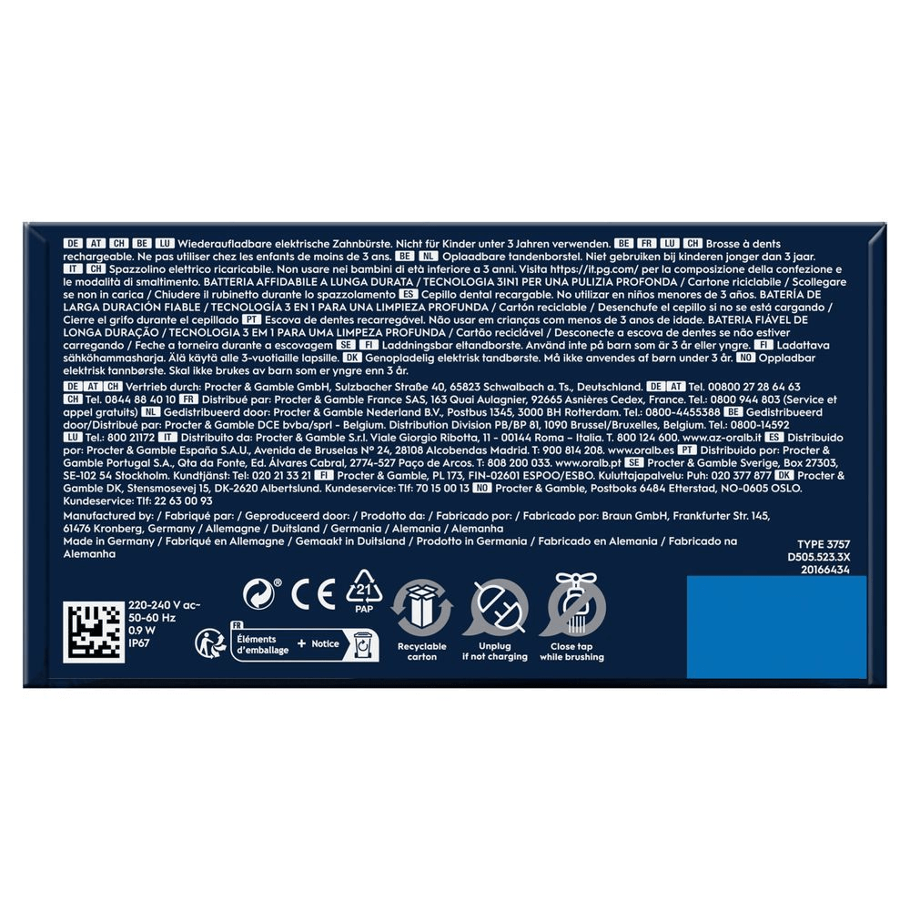 Bild: Oral-B Pro Series 3 Elektrische Zahnbürste, Schwarz