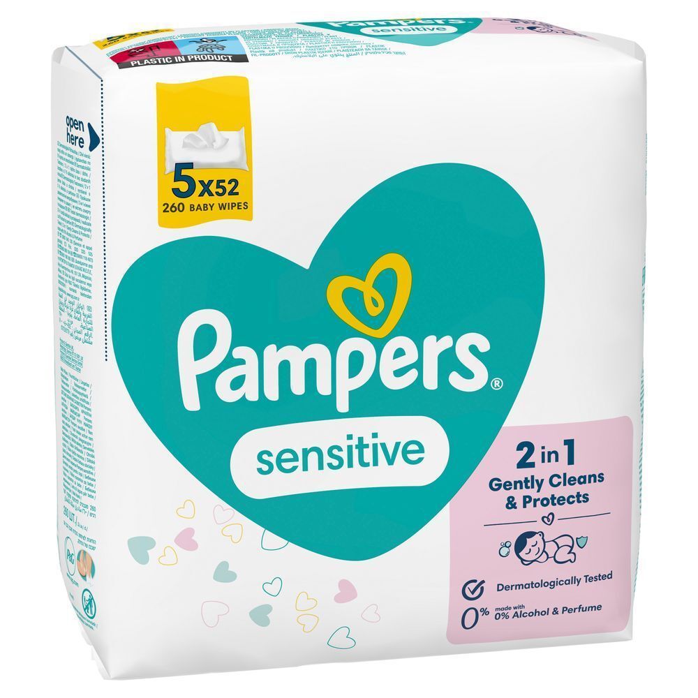 Bild: Pampers Sensitive Feuchttücher 5X52