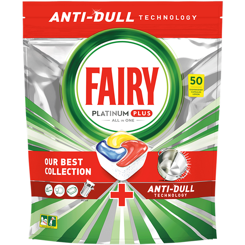 Bild: FAIRY Platinum Plus All In One Anti-Schleier Spülmaschinentabs, Zitrone