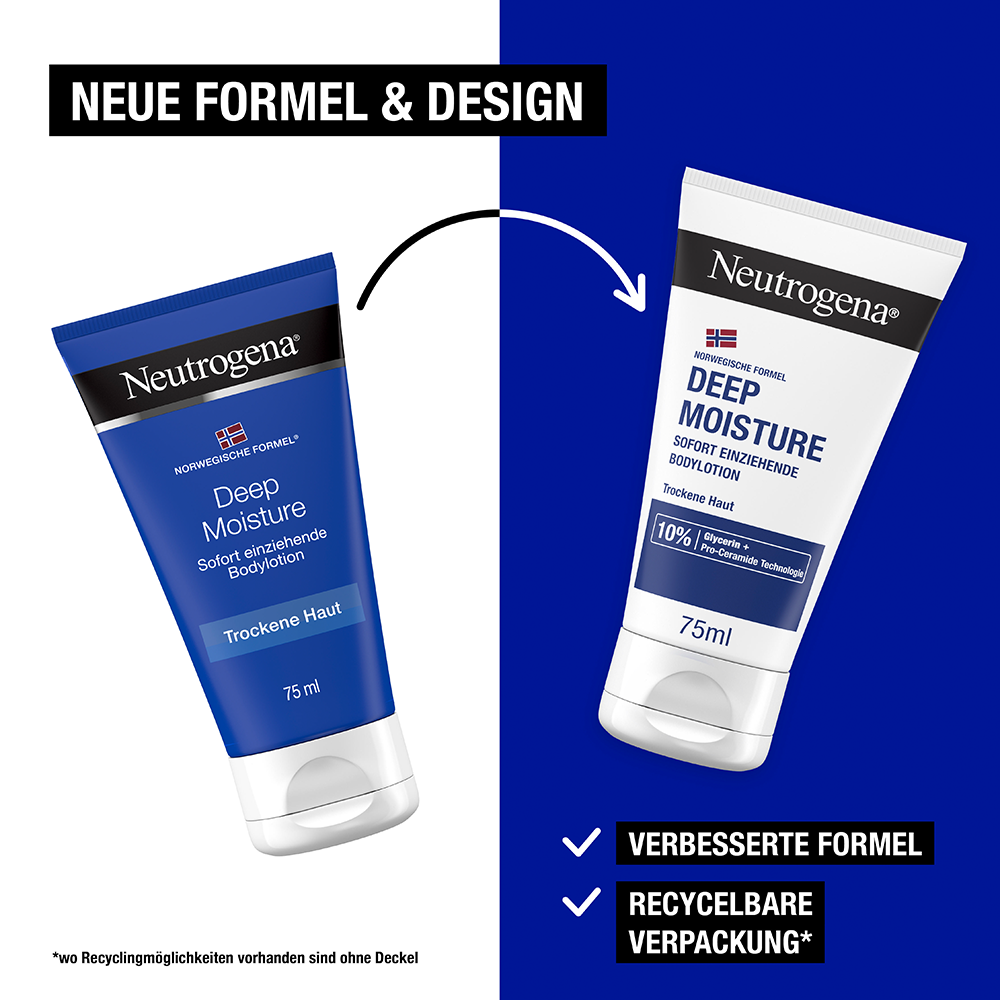 Bild: Neutrogena Deep Moisture Bodylotion Sofort Einziehend Reisegröße