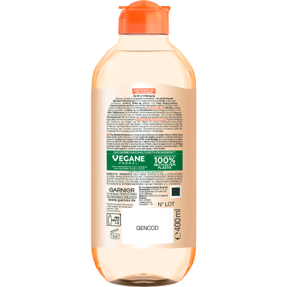 Bild: GARNIER SKIN ACTIVE Sanftes Mizellen Peelingwasser