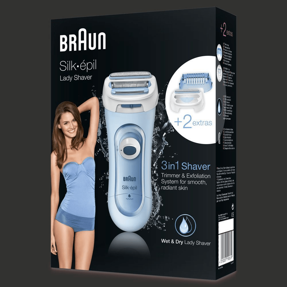 Bild: Braun Lady Shaver 5-160 – 3-In-1 Rasierer, Trimmer- Und Peeling-System, Wet&Dry