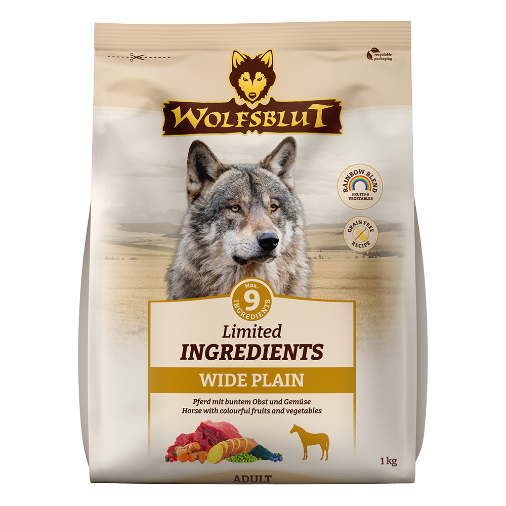 Bild: Wolfsblut Wide Plain Pferd mit buntem Obst und Gemüse
