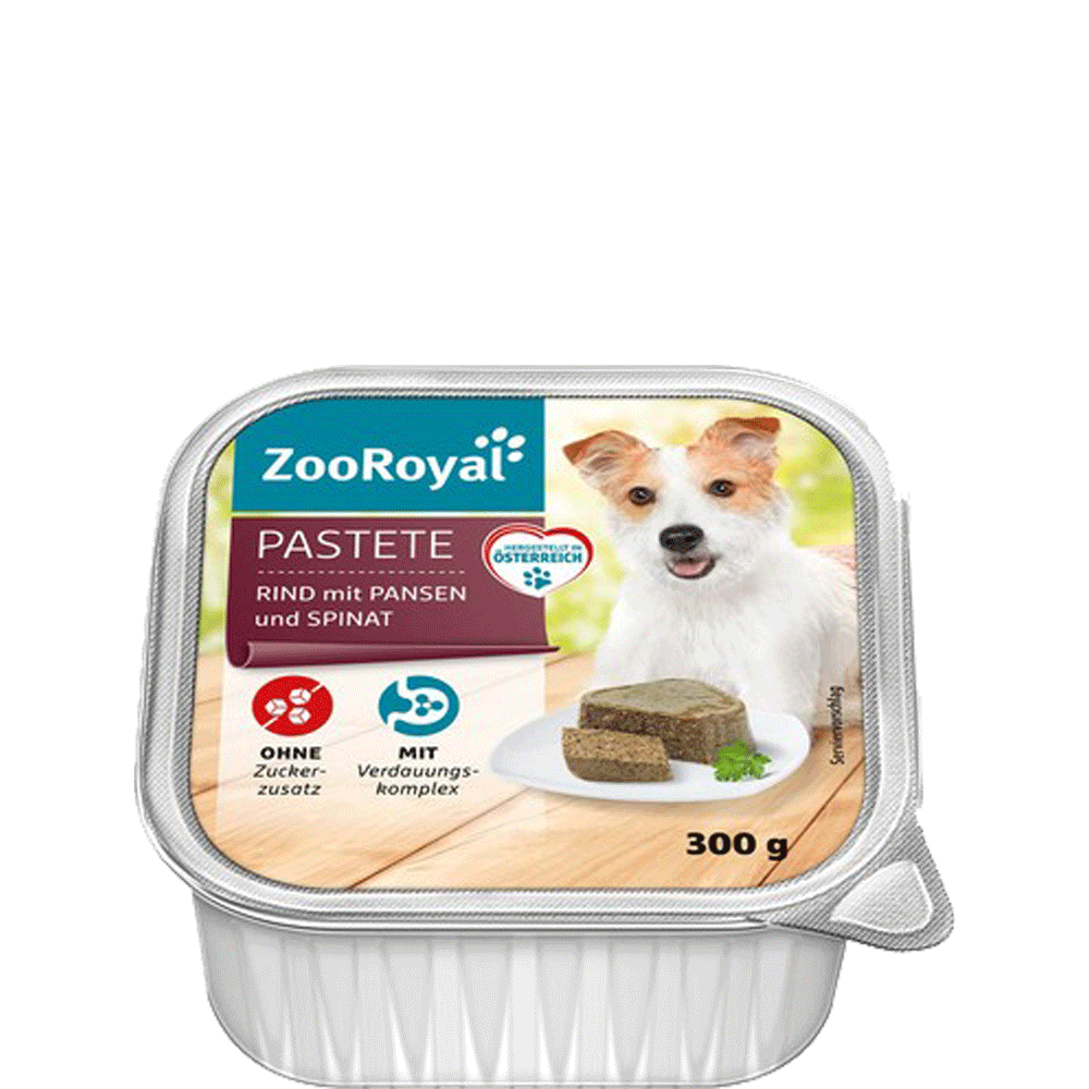 Bild: ZooRoyal Pastete Rind mit Pansen und Spinat