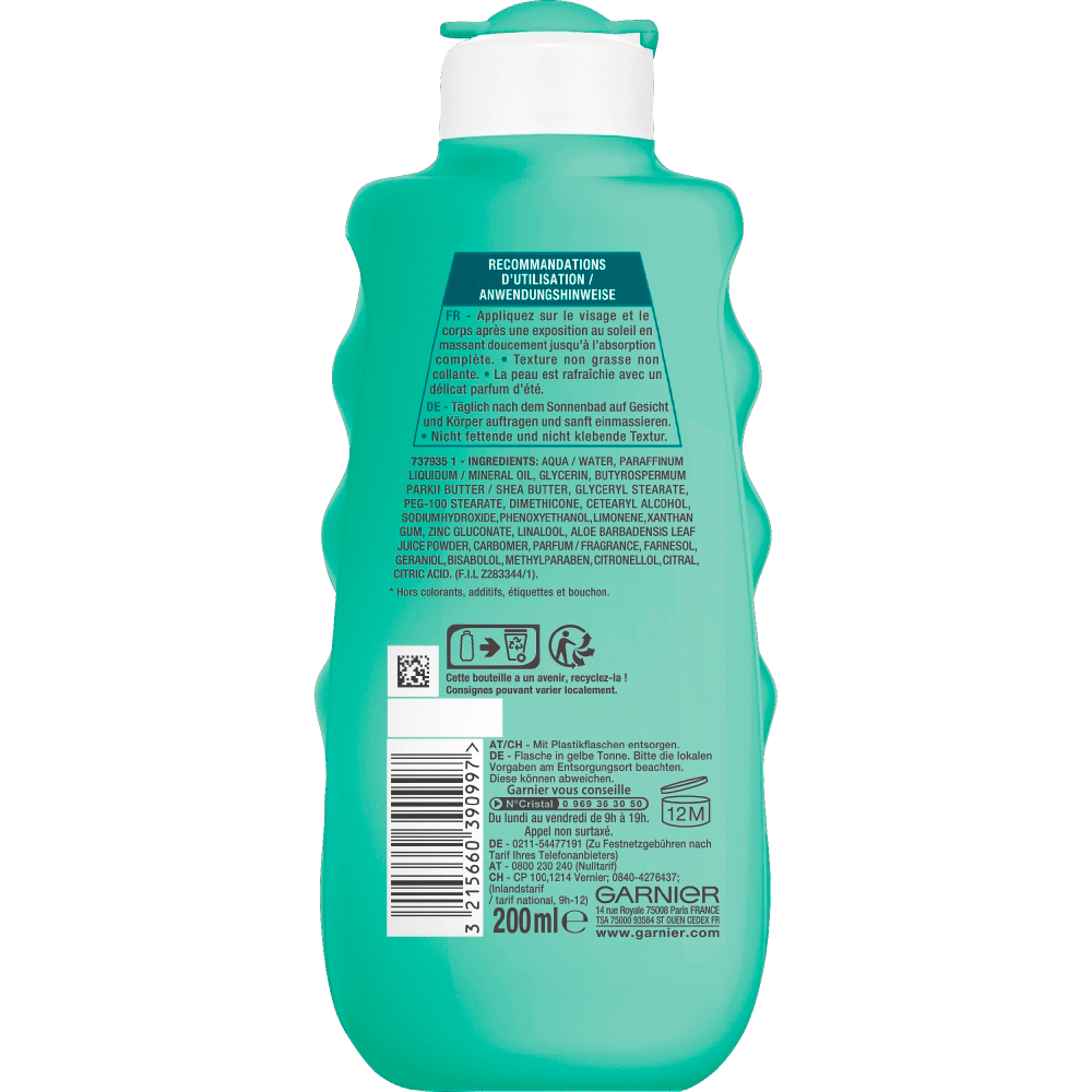 Bild: GARNIER AMBRE SOLAIRE After Sun Feuchtigkeits-Milch