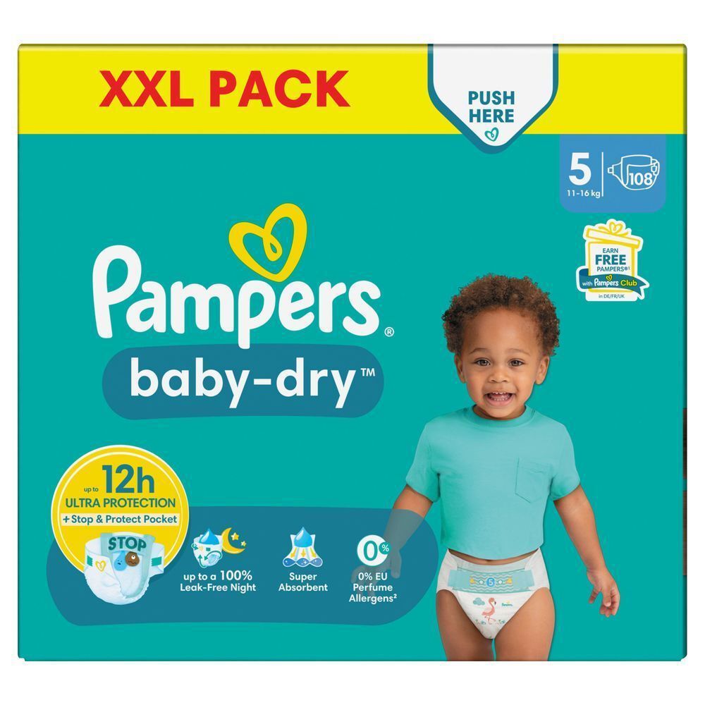 Bild: Pampers Baby-Dry Größe 5, XXL PACK