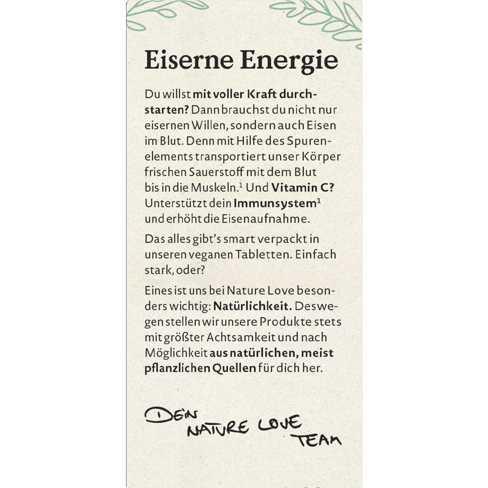 Bild: NATURE LOVE Eisen und Vitamin C