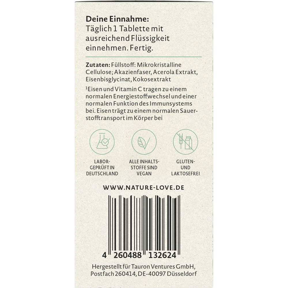 Bild: NATURE LOVE Eisen und Vitamin C