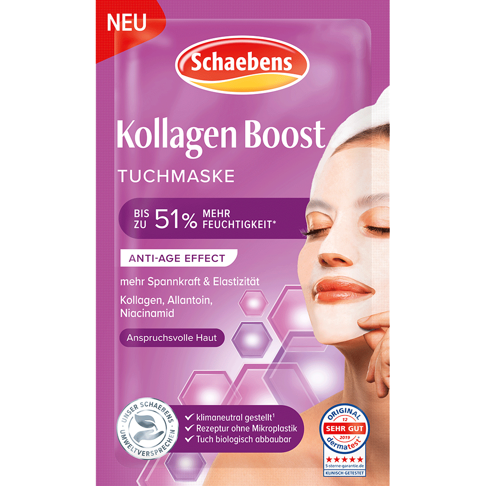 Bild: Schaebens Tuchmaske Kollagen Boost