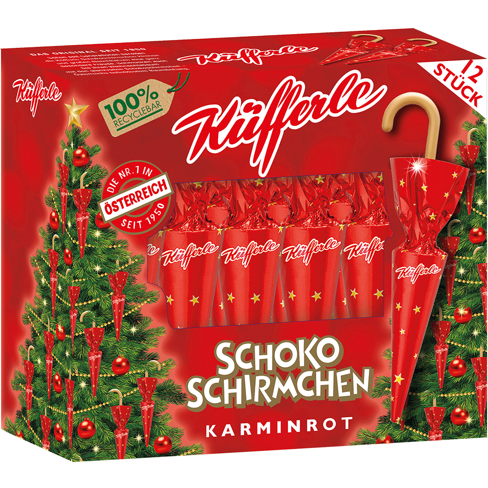 Bild: Küfferle Schoko Schirmchen Kaminrot