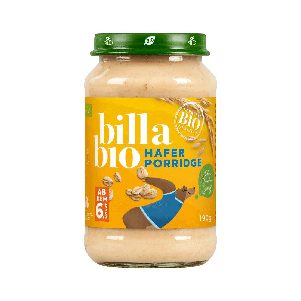 Bild: Billa Bio Gläschen Hafer Porridge
