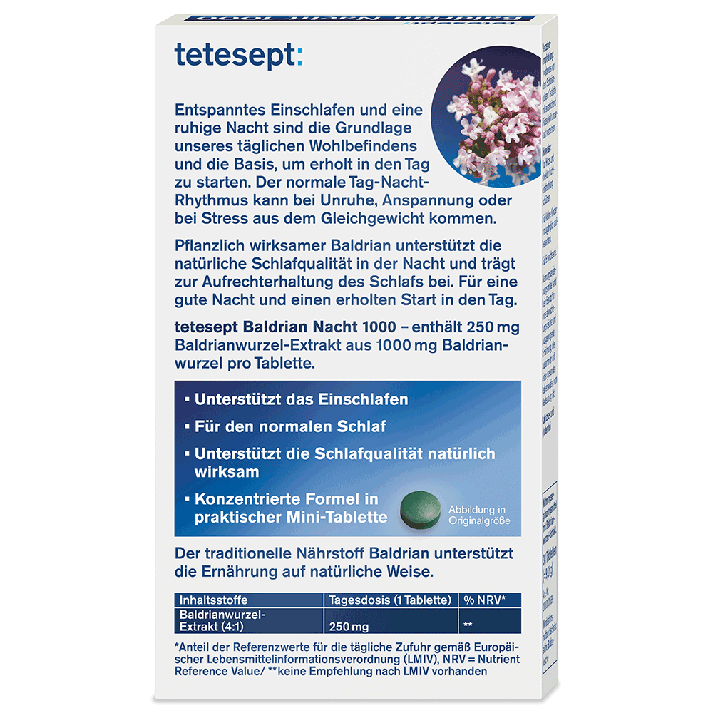 Bild: tetesept: Baldrian Nacht 1000