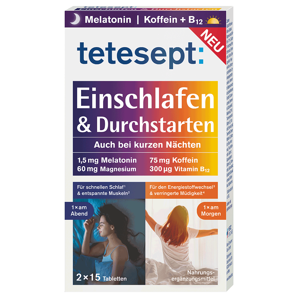 Bild: tetesept: Einschlafen & Durchstarten