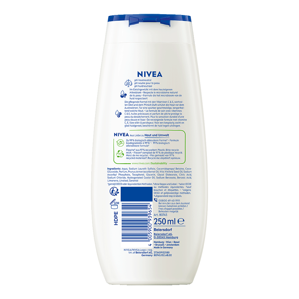 Bild: NIVEA Pflegedusche Pfirsich und Apricot Seed Oil