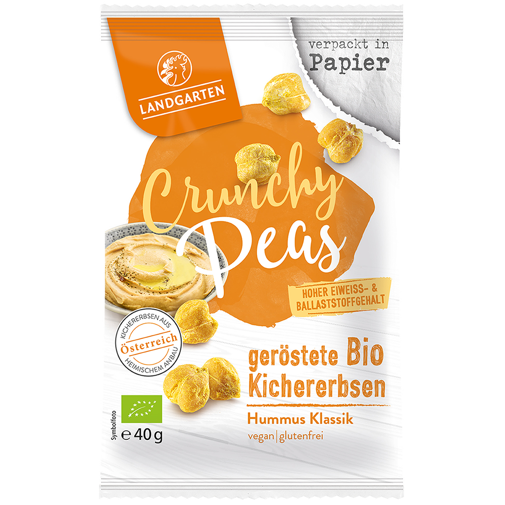 Bild: Landgarten Crunchy Peas Hummus Klassik