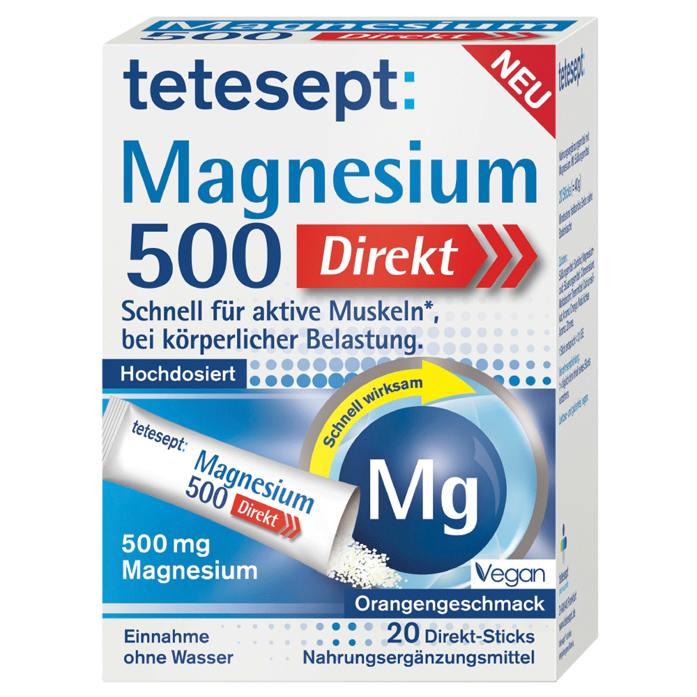 Bild: tetesept: Magnesium 500 Direkt Sticks