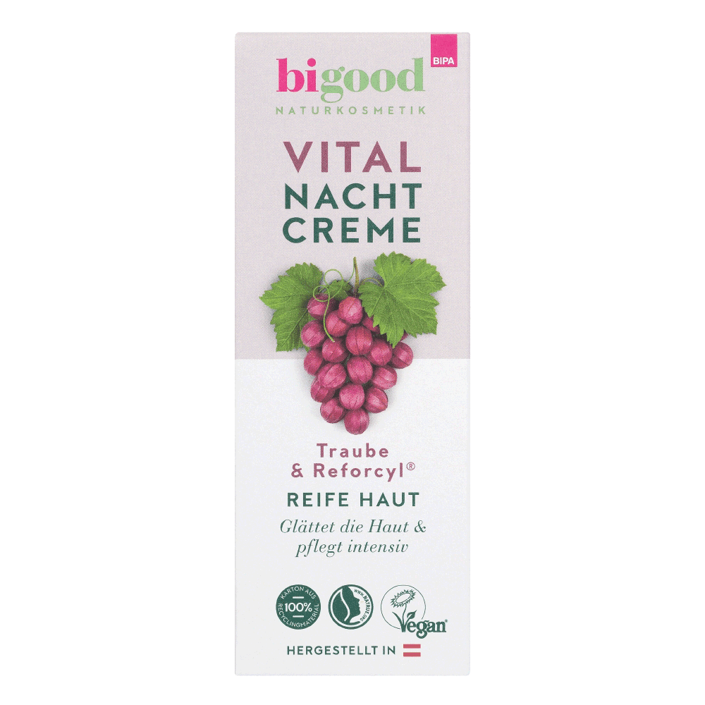 Bild: bi good Vital Nachtcreme Traube & Reforcyl