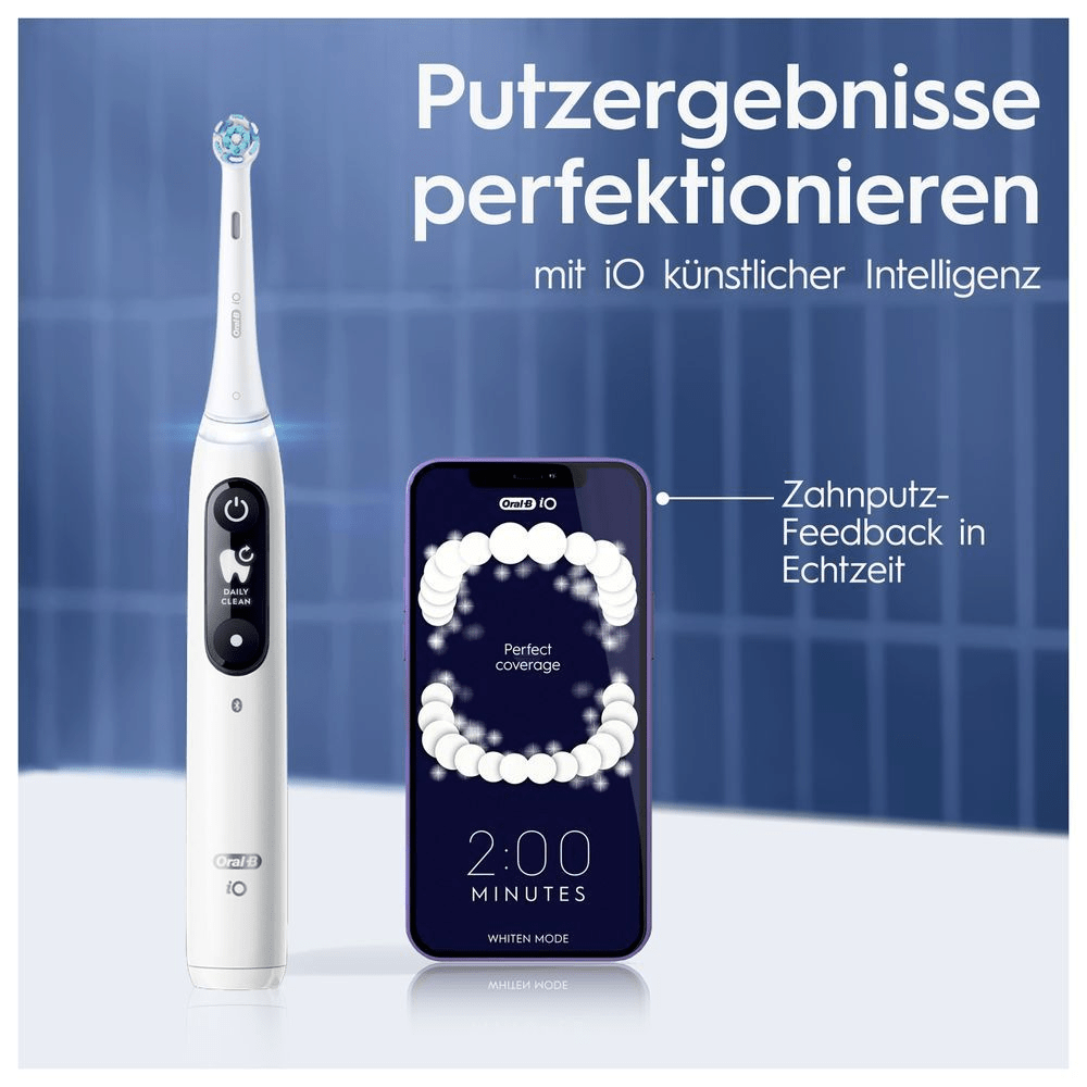 Bild: Oral-B iO Series 7 Elektrische Zahnbürste, White Alabaster