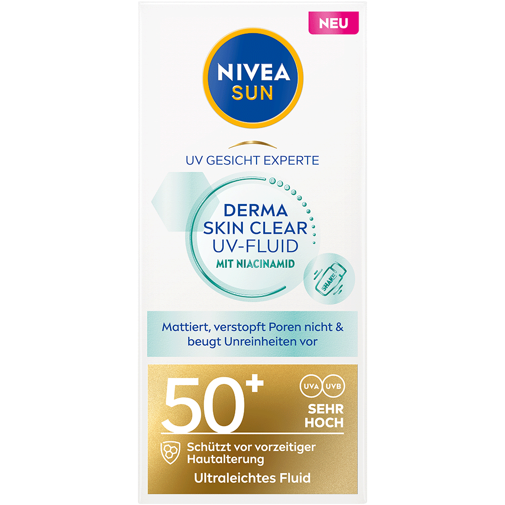 Bild: NIVEA Sun Derma Skin Clear UV-Fluid LSF 50+ 